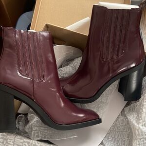 Burgundy boots